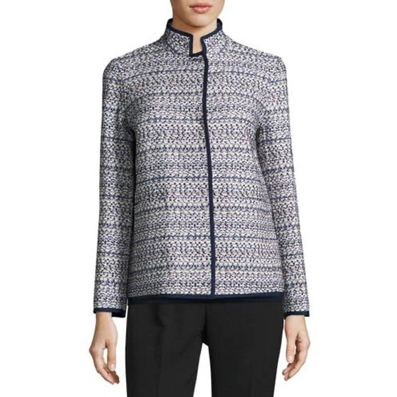 Lafayette 148 Branson Stand Collar Tweed Jacket Sz. M - Picture 1 of 11